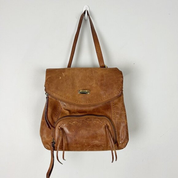 Diba True Brown Leather Backpack Bag Women's - Picture 1 of 7